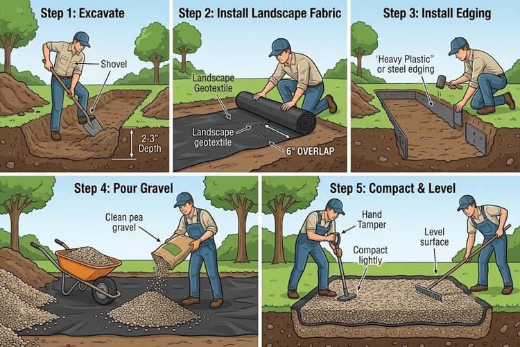 Pea Gravel Installation Guide