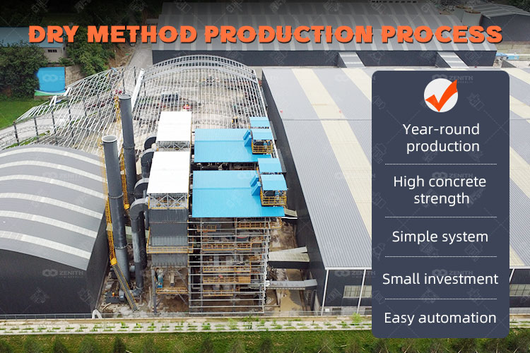 Dry method production process